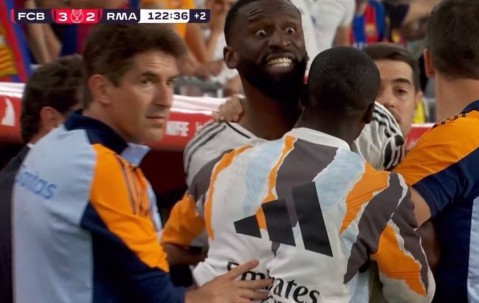 输球又输人！皇马3人染红，吕迪格砸裁判遭禁赛，贝林厄姆太冲动